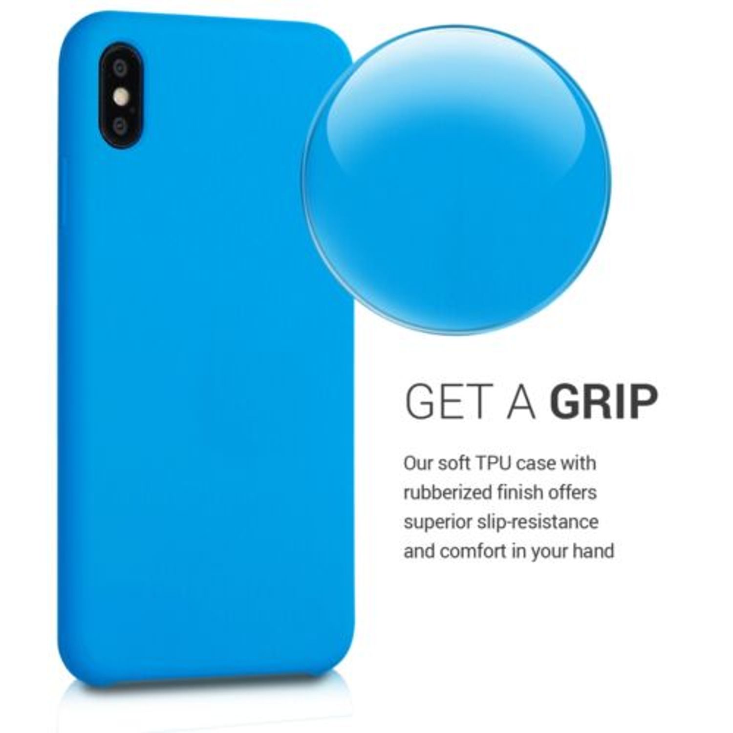 Husa pentru iPhone XS Max, Silicon, Albastru, 45909.157 fotografia produsului View 4 L