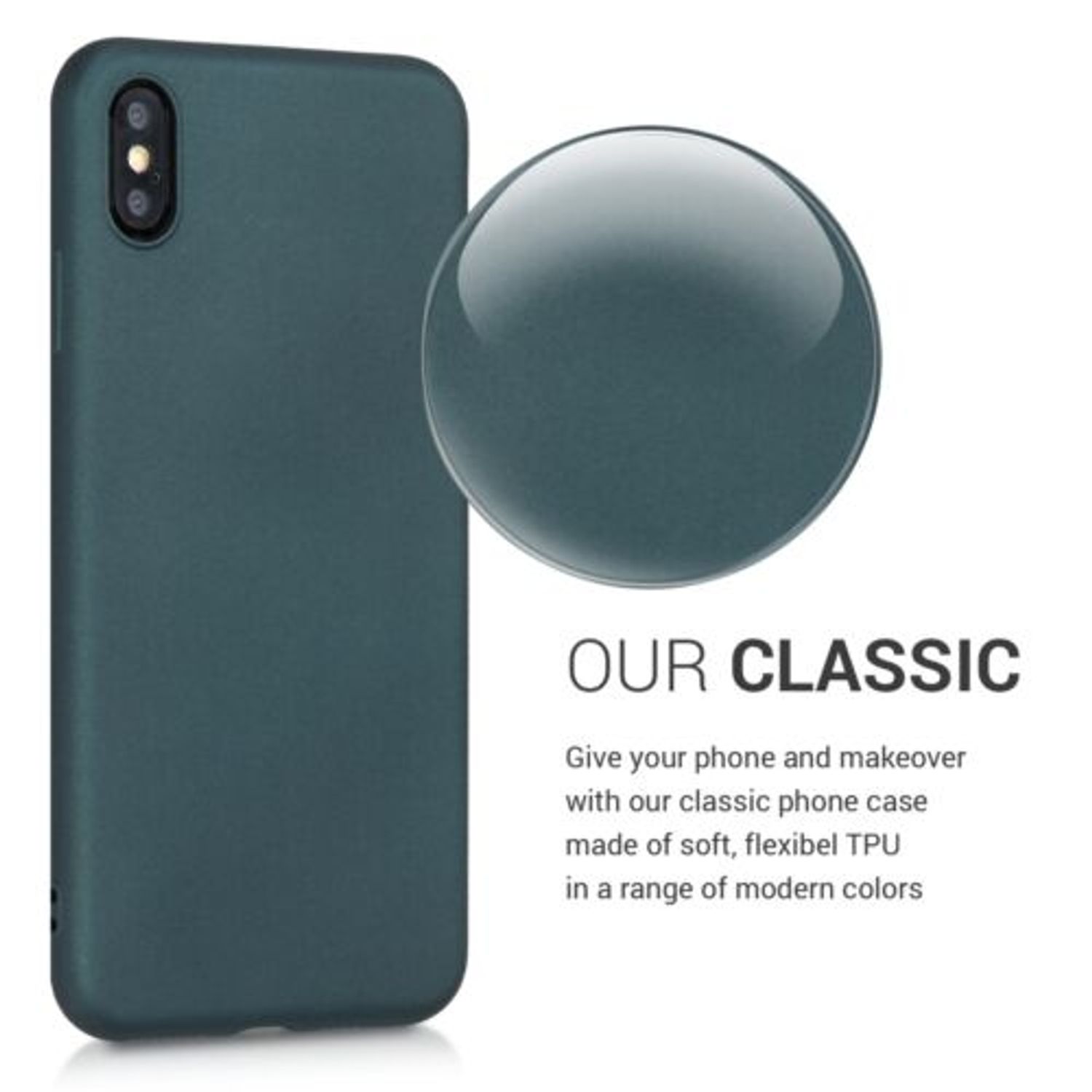 Husa pentru Apple iPhone XS Max, Silicon, Verde, 46553.14 fotografia produsului View 5 L
