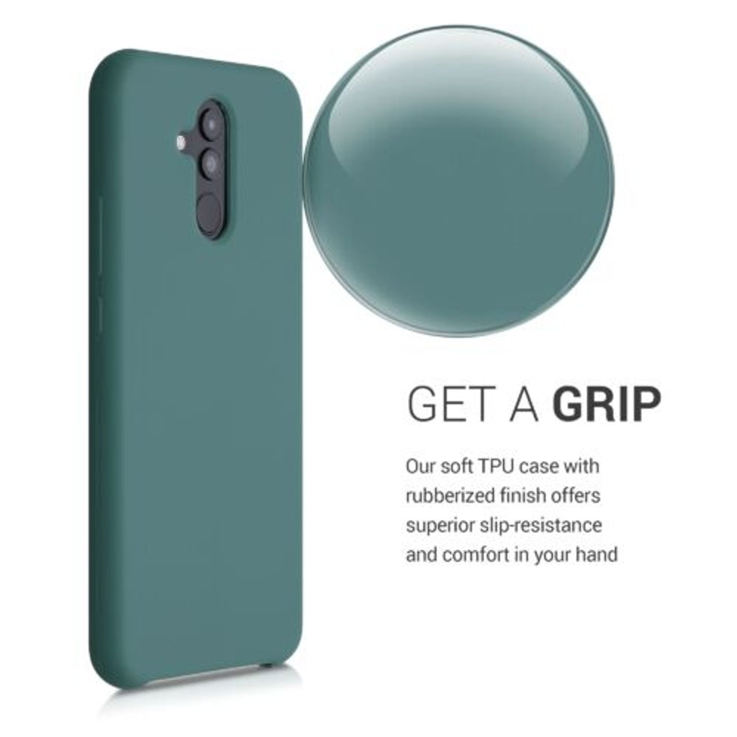 Husa pentru Huawei Mate 20 Lite, Silicon, Verde, 46310.171 fotografia produsului View 3 L