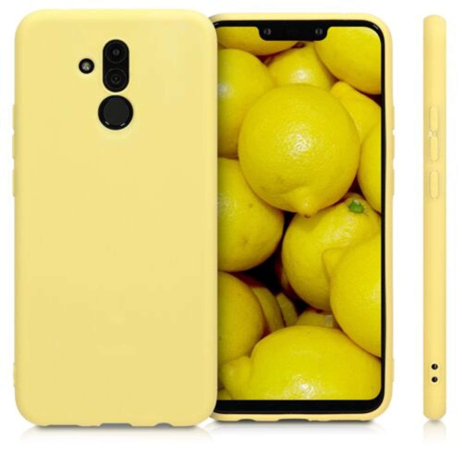 Husa pentru Huawei Mate 20 Lite, Silicon, Galben, 46202.49 fotografia produsului View 2 L