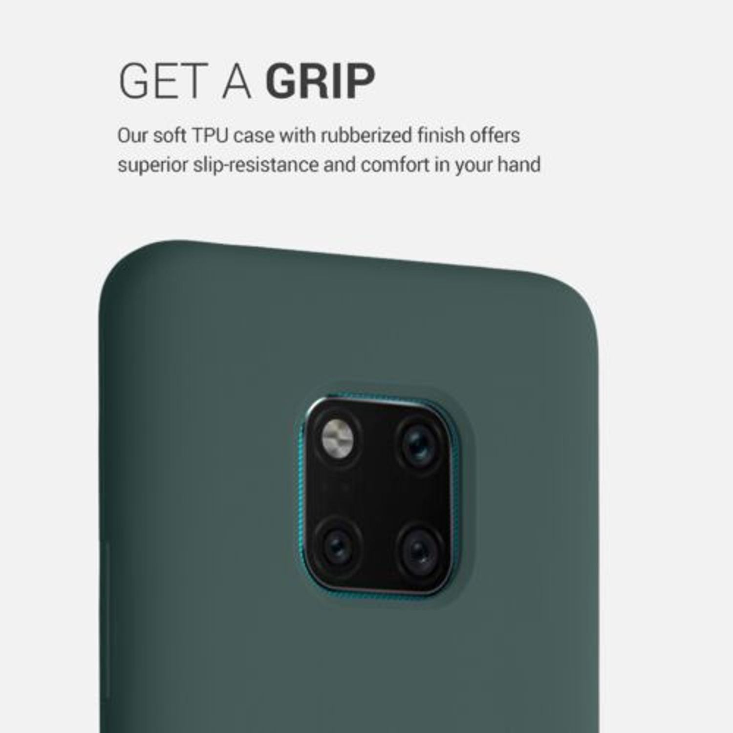 Husa pentru Huawei Mate 20 Pro, Silicon, Verde, 52287.171 fotografia produsului View 4 L