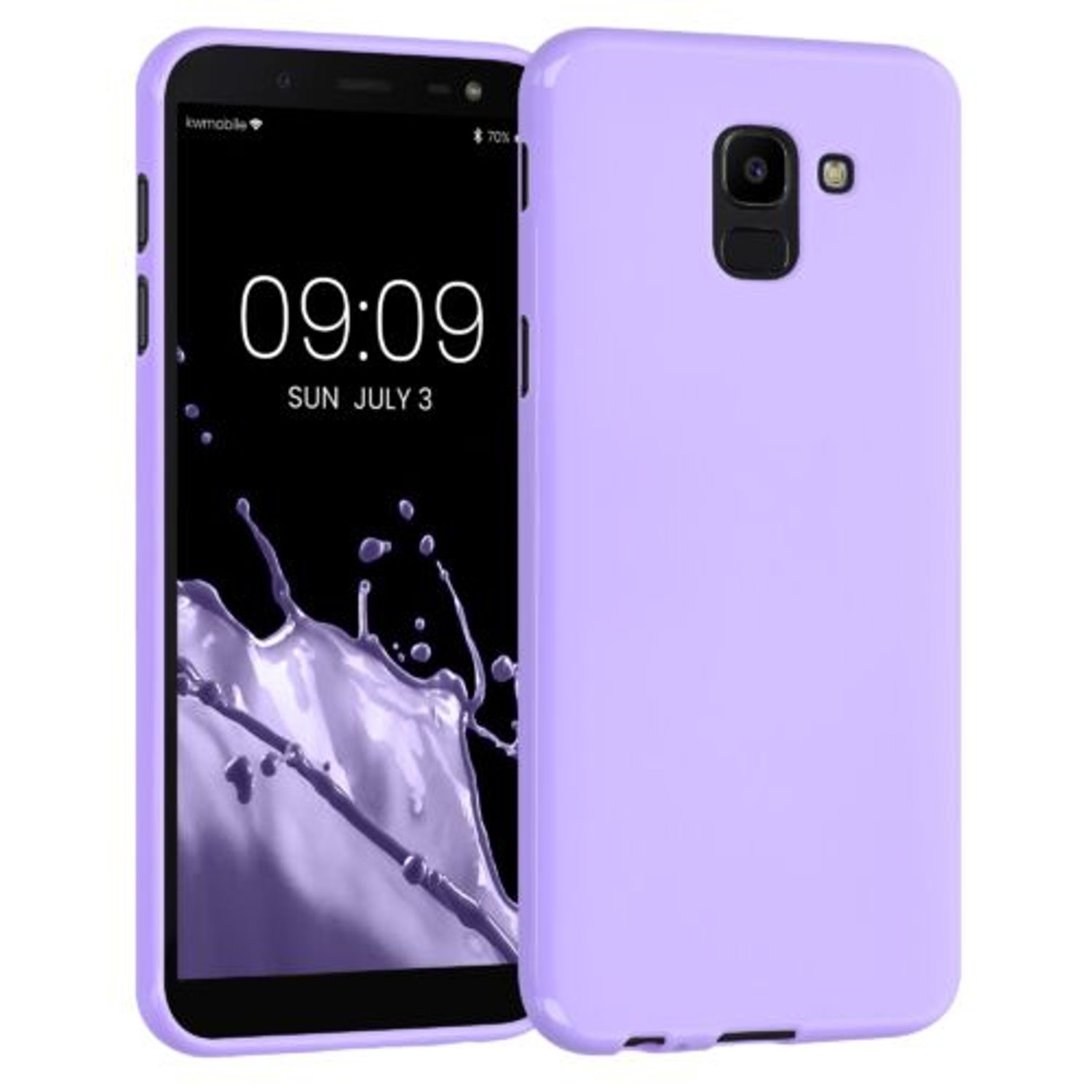 Husa pentru Samsung Galaxy J6, Silicon, Mov, 45796.108 fotografia produsului
