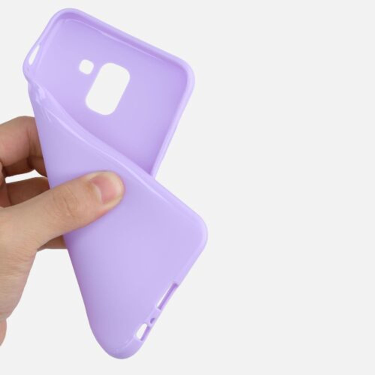 Husa pentru Samsung Galaxy J6, Silicon, Mov, 45796.108 fotografia produsului View 7 L