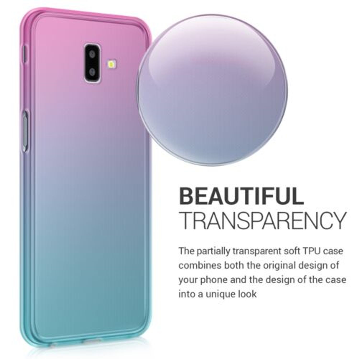 Husa pentru Samsung Galaxy J6 Plus, Silicon, Albastru, 47444.01 fotografia produsului View 4 L