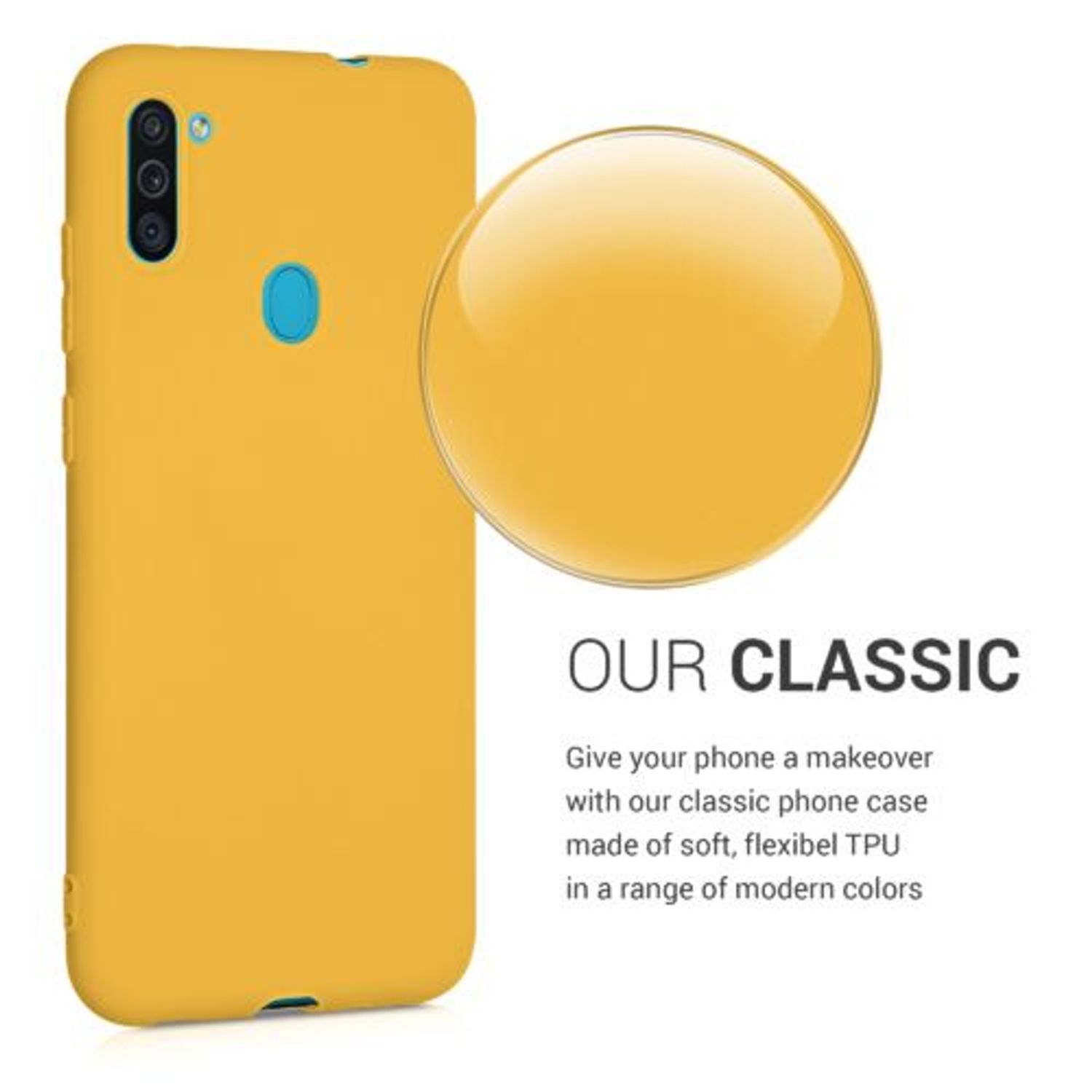 Husa pentru Samsung Galaxy M11, Silicon, Galben, 53598.143 fotografia produsului View 4 L