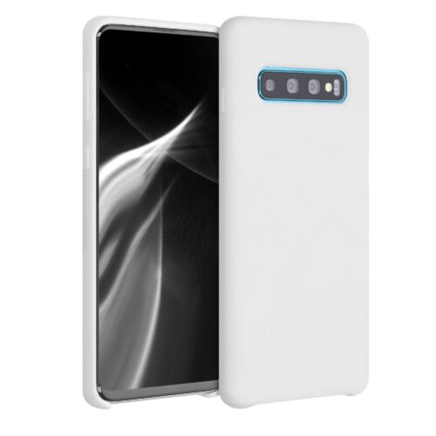 Husa pentru Samsung Galaxy S10, Silicon, Alb, 47732.48 fotografia produsului