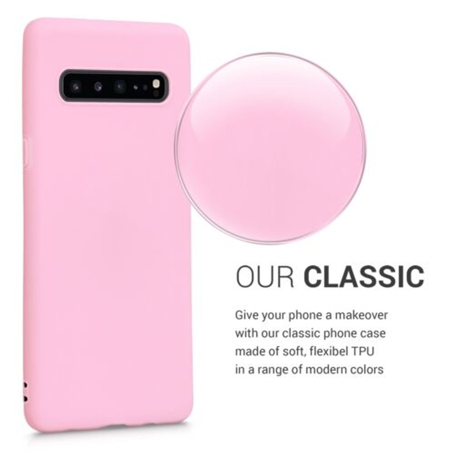 Husa pentru Samsung Galaxy S10 5G, Silicon, Roz, 48900.151 fotografia produsului View 5 L