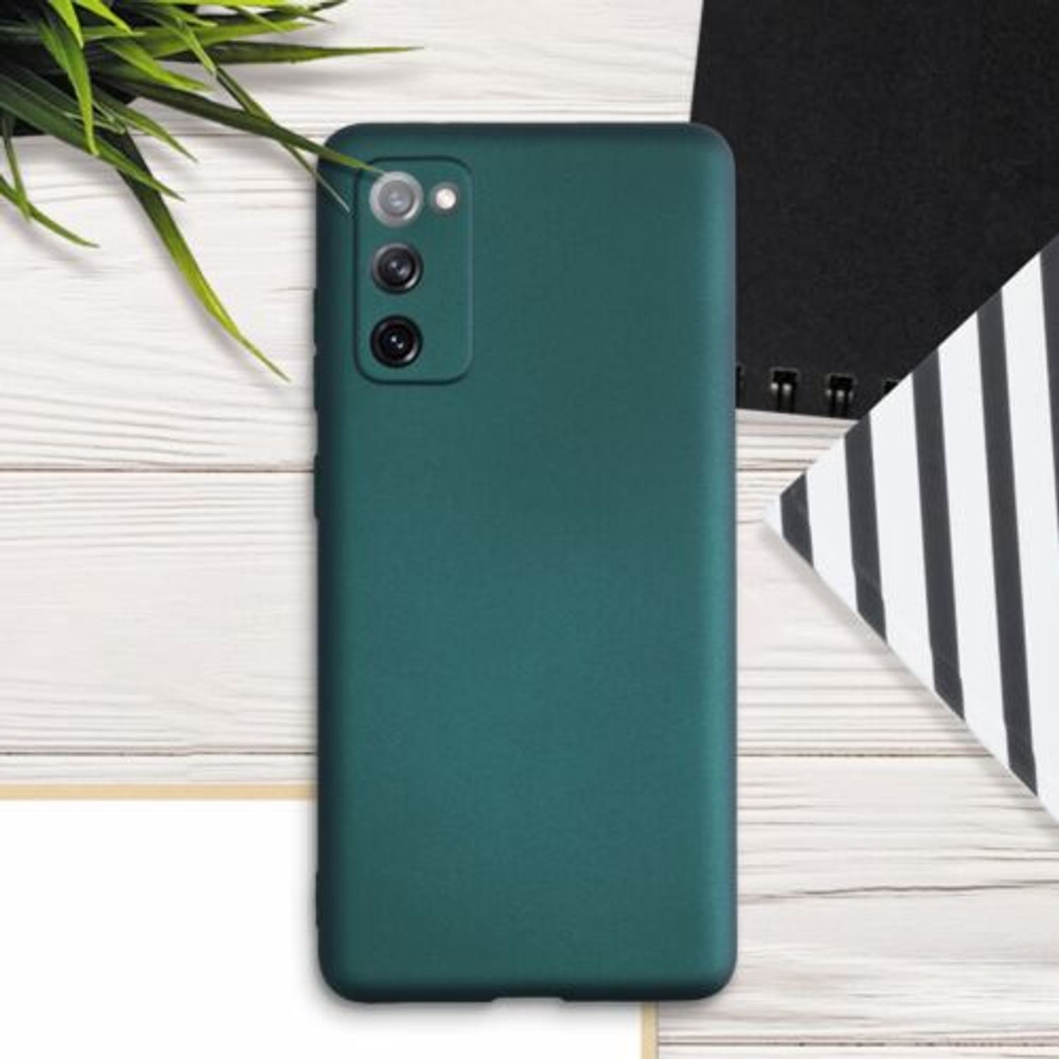 Husa pentru Samsung Galaxy S20 FE, Silicon, Verde, 53930.14 fotografia produsului View 3 L
