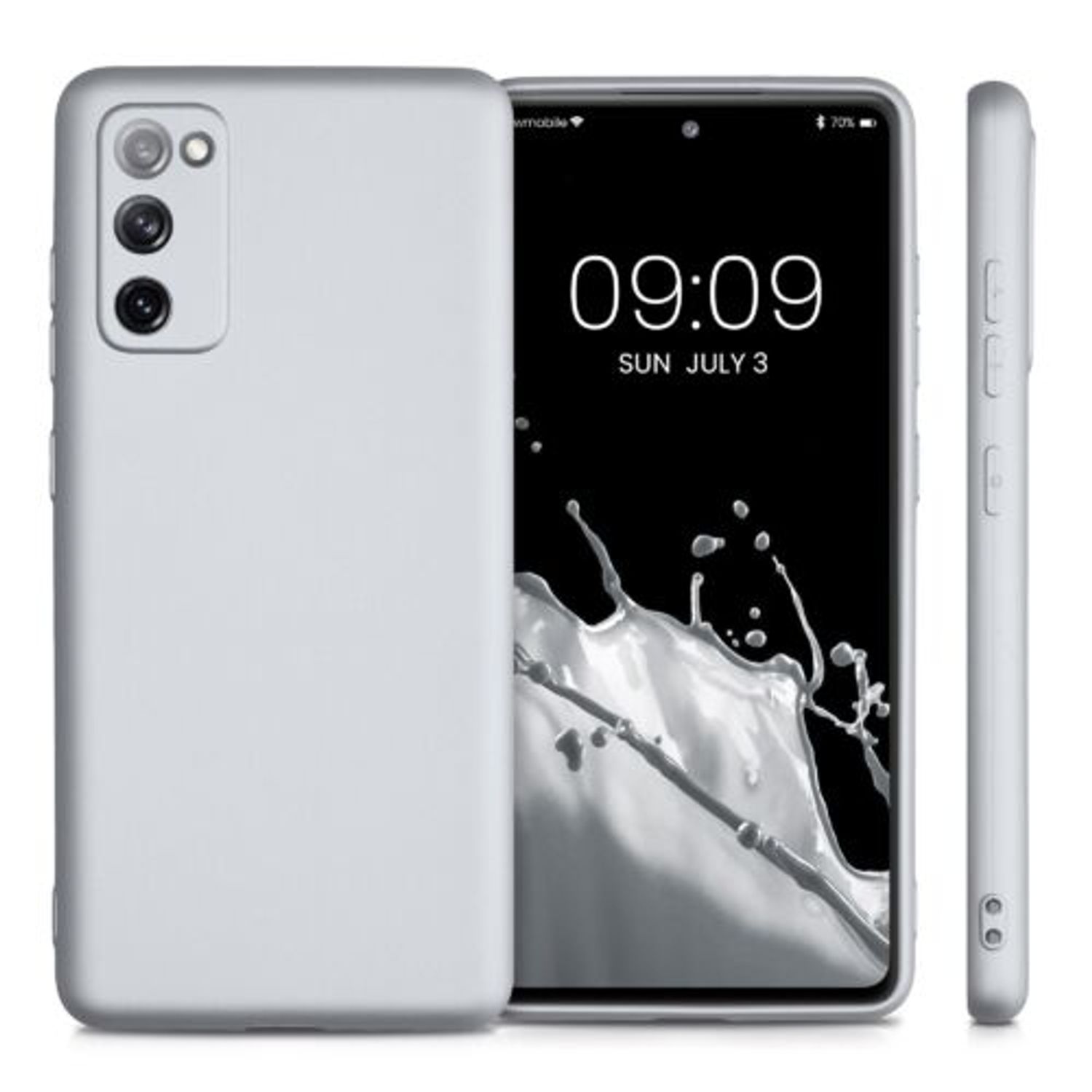 Husa pentru Samsung Galaxy S20 FE, Silicon, Silver, 53930.67 fotografia produsului View 2 L