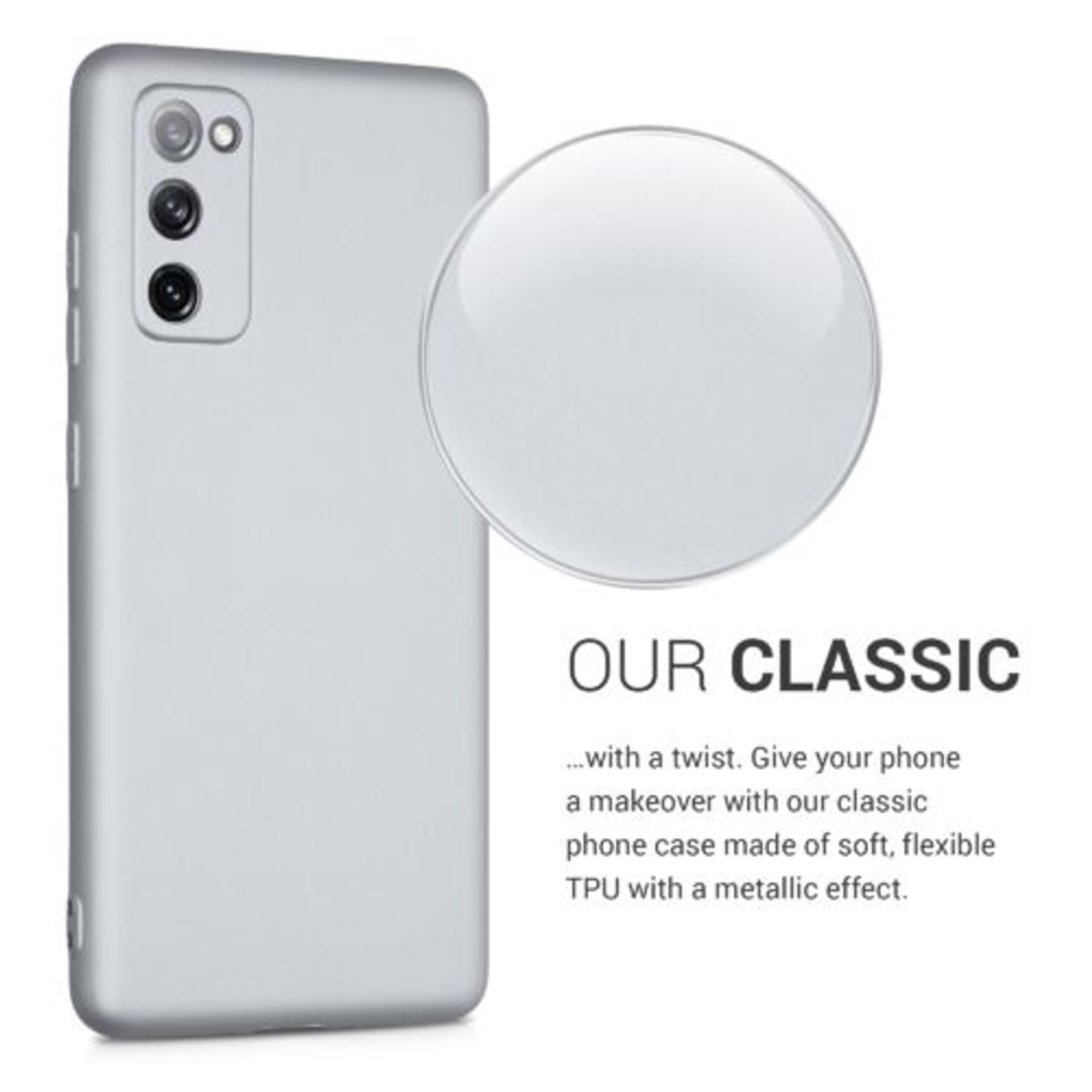 Husa pentru Samsung Galaxy S20 FE, Silicon, Silver, 53930.67 fotografia produsului View 5 L