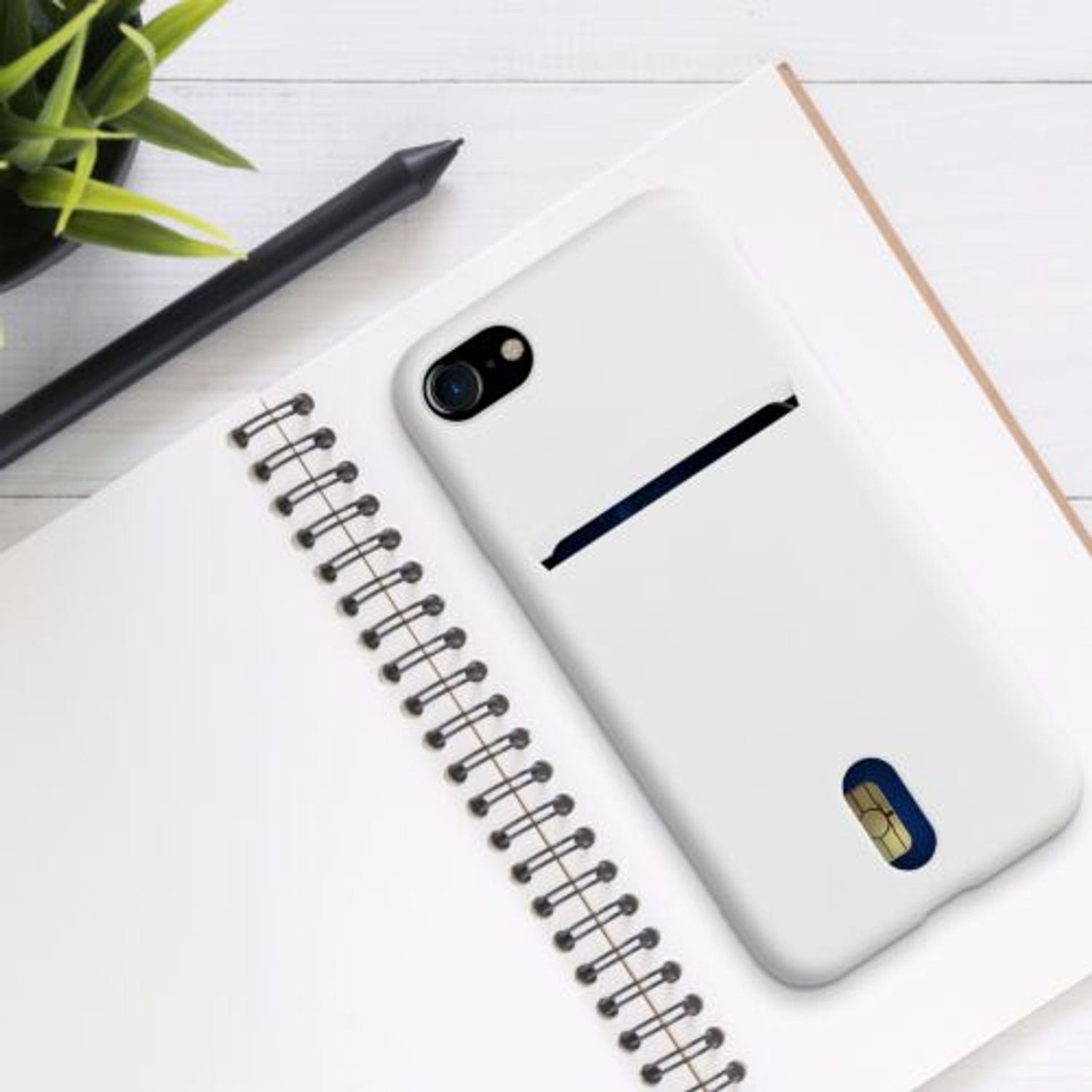 Husa pentru Apple iPhone 8/iPhone 7/iPhone SE 2, Silicon, Alb, 49100.02 fotografia produsului View 3 L