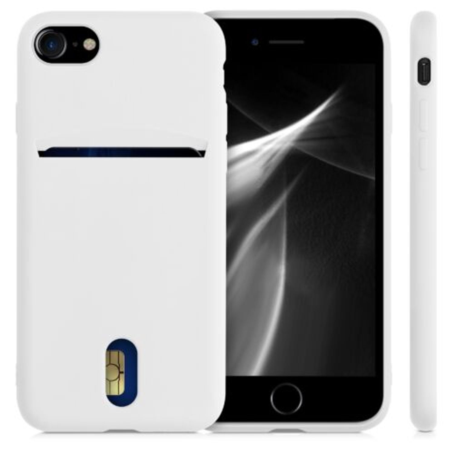 Husa pentru Apple iPhone 8/iPhone 7/iPhone SE 2, Silicon, Alb, 49100.02 fotografia produsului View 2 L