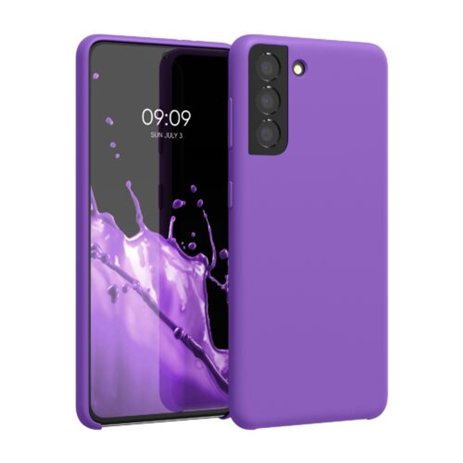 Husa pentru Samsung Galaxy S21, Silicon, Mov, 54056.221 fotografia produsului