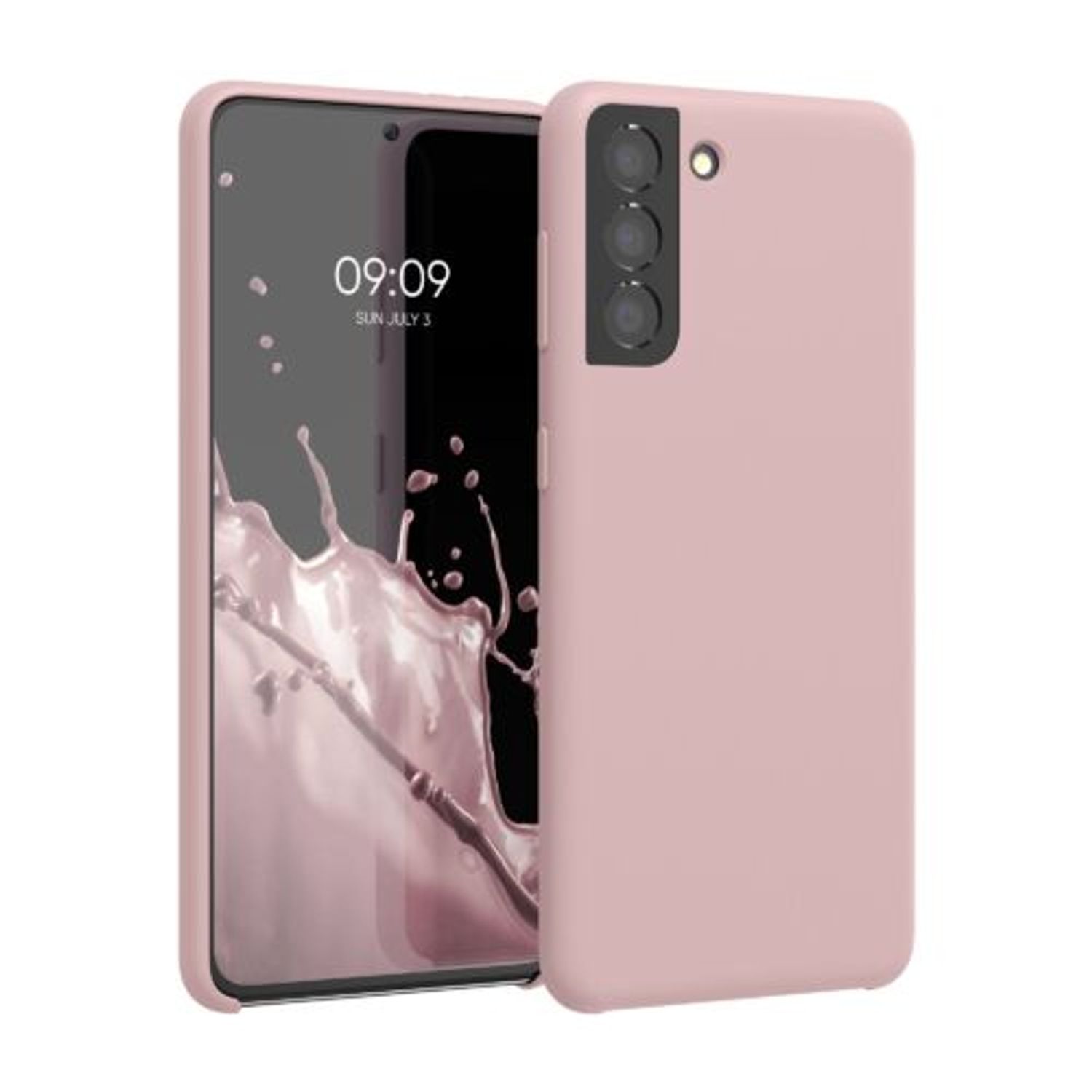 Husa pentru Samsung Galaxy S21, Silicon, Roz, 54056.52 fotografia produsului