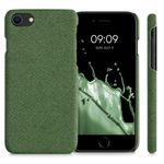 Husa pentru iPhone 8/iPhone 7/iPhone SE 2, Textil, Verde, 55754.07 fotografia produsului View 2 S