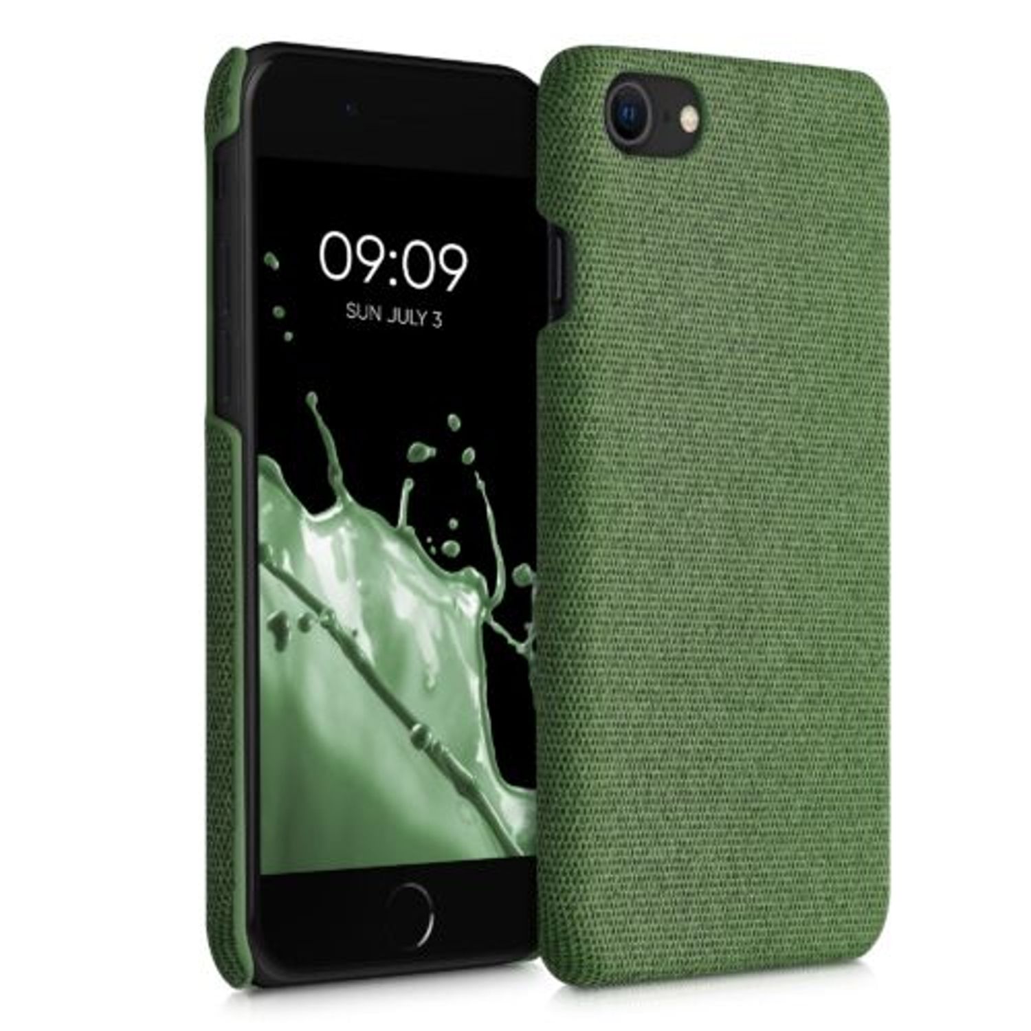 Husa pentru iPhone 8/iPhone 7/iPhone SE 2, Textil, Verde, 55754.07 fotografia produsului