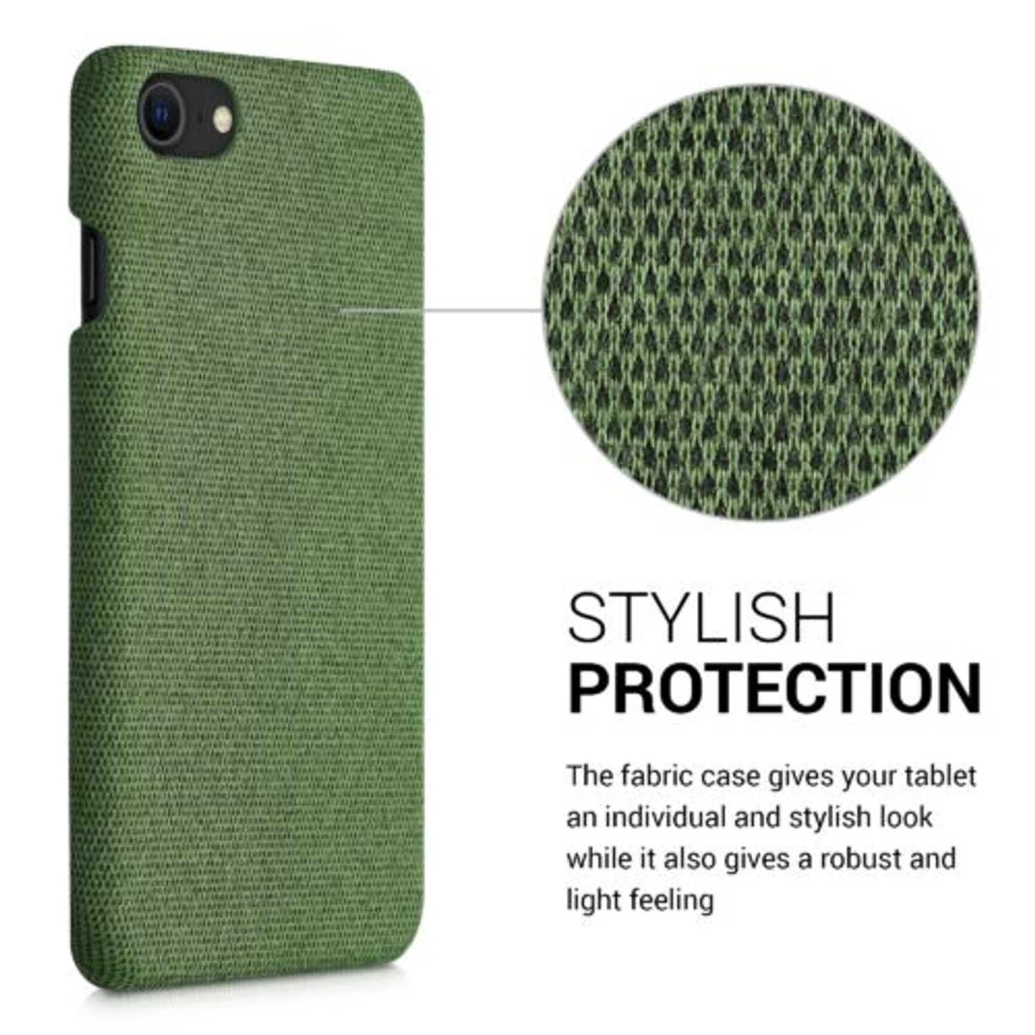 Husa pentru iPhone 8/iPhone 7/iPhone SE 2, Textil, Verde, 55754.07 fotografia produsului View 6 L