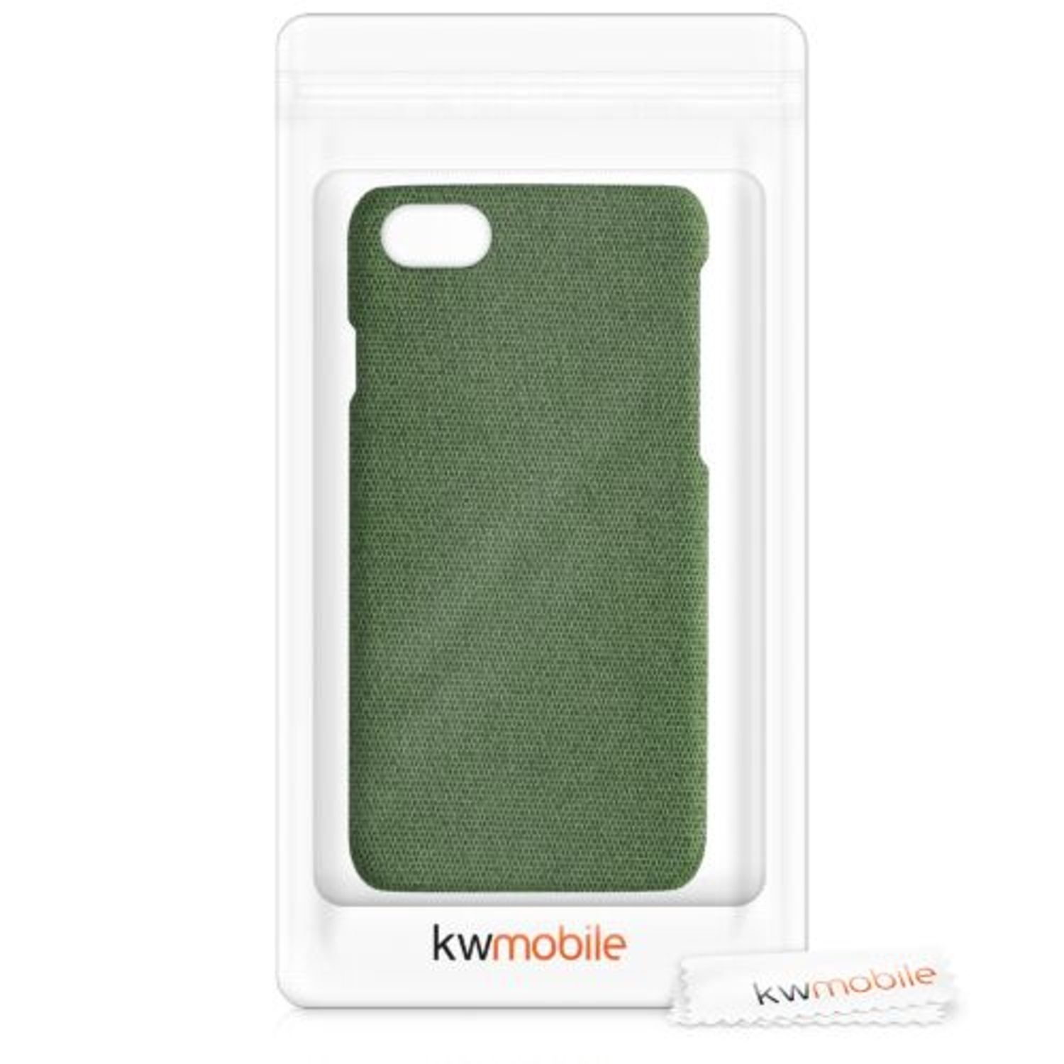 Husa pentru iPhone 8/iPhone 7/iPhone SE 2, Textil, Verde, 55754.07 fotografia produsului View 9 L