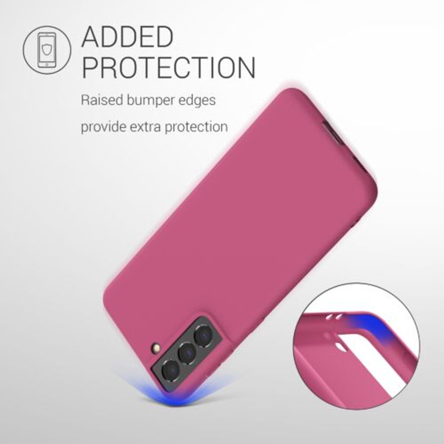 Husa pentru Samsung Galaxy S21, Silicon, Roz, 54055.100 fotografia produsului View 7 L