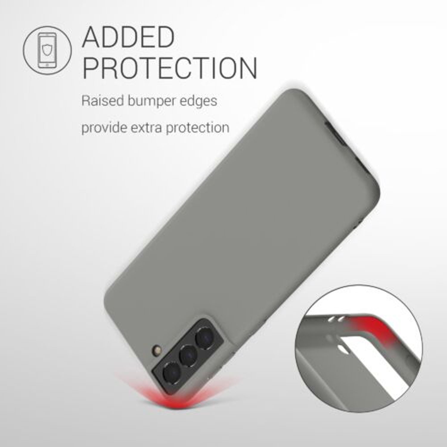 Husa pentru Samsung Galaxy S21, Silicon, Gri, 54055.155 fotografia produsului View 9 L