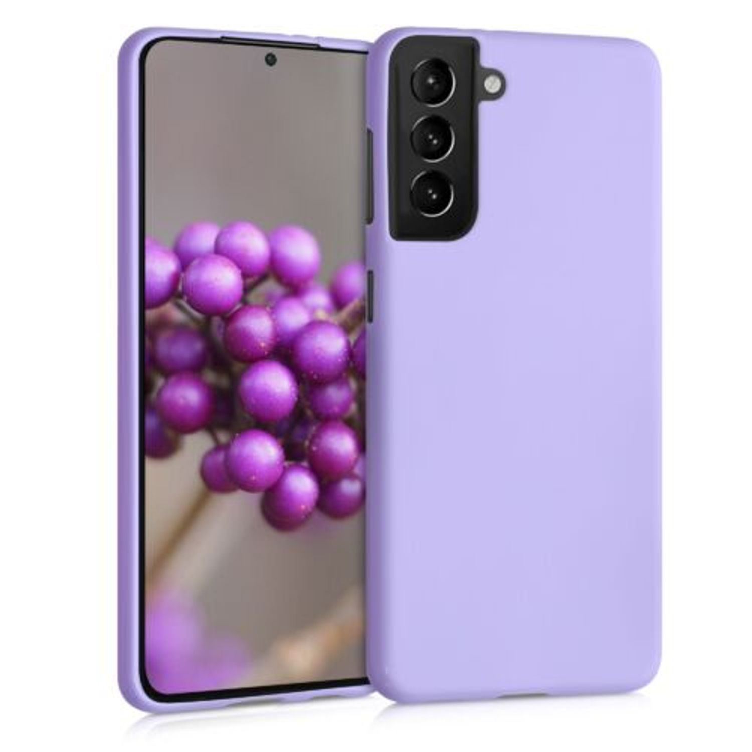Husa pentru Samsung Galaxy S21, Silicon, Mov, 54055.108 fotografia produsului