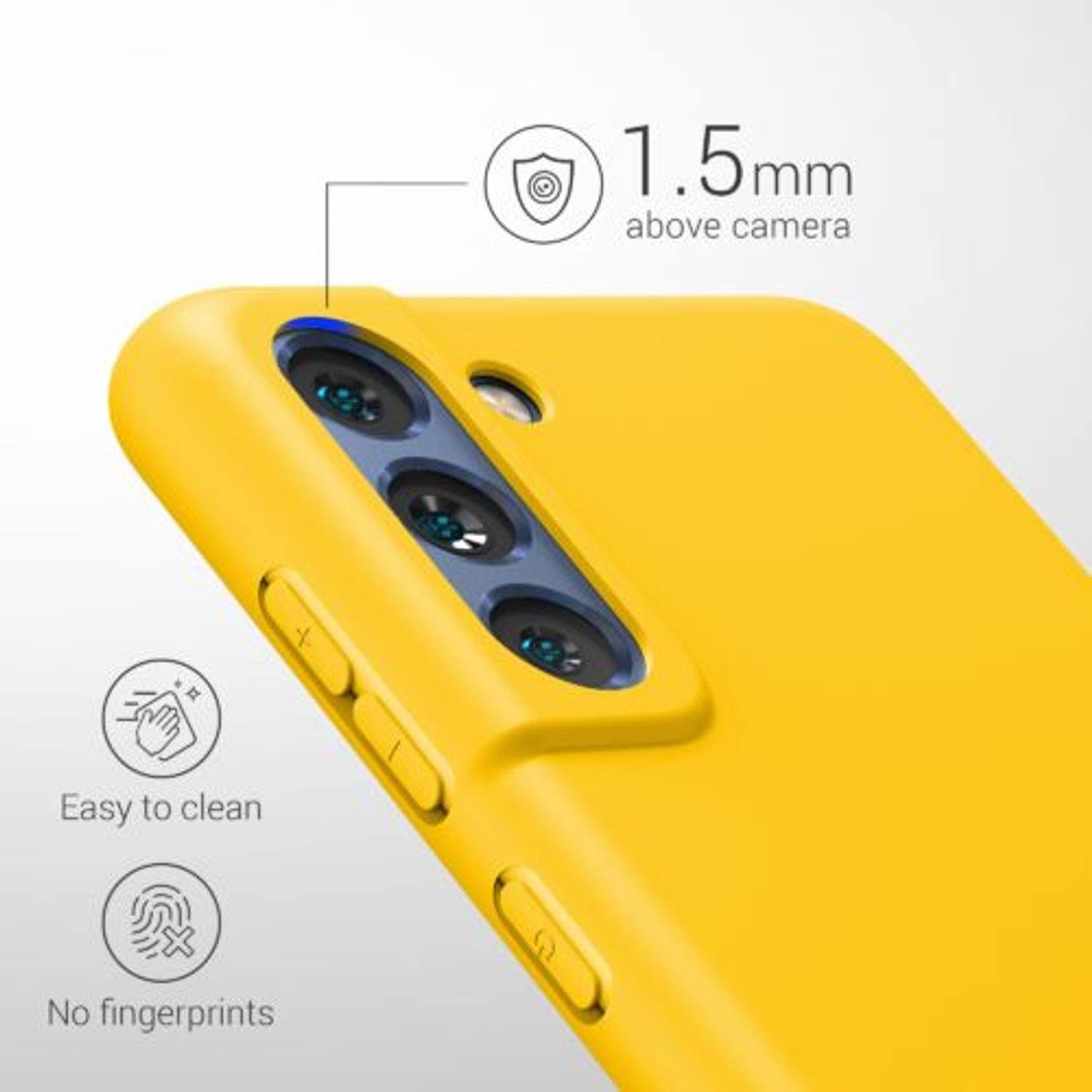 Husa pentru Samsung Galaxy S21 FE, Silicon, Galben, 55484.143 fotografia produsului View 3 L