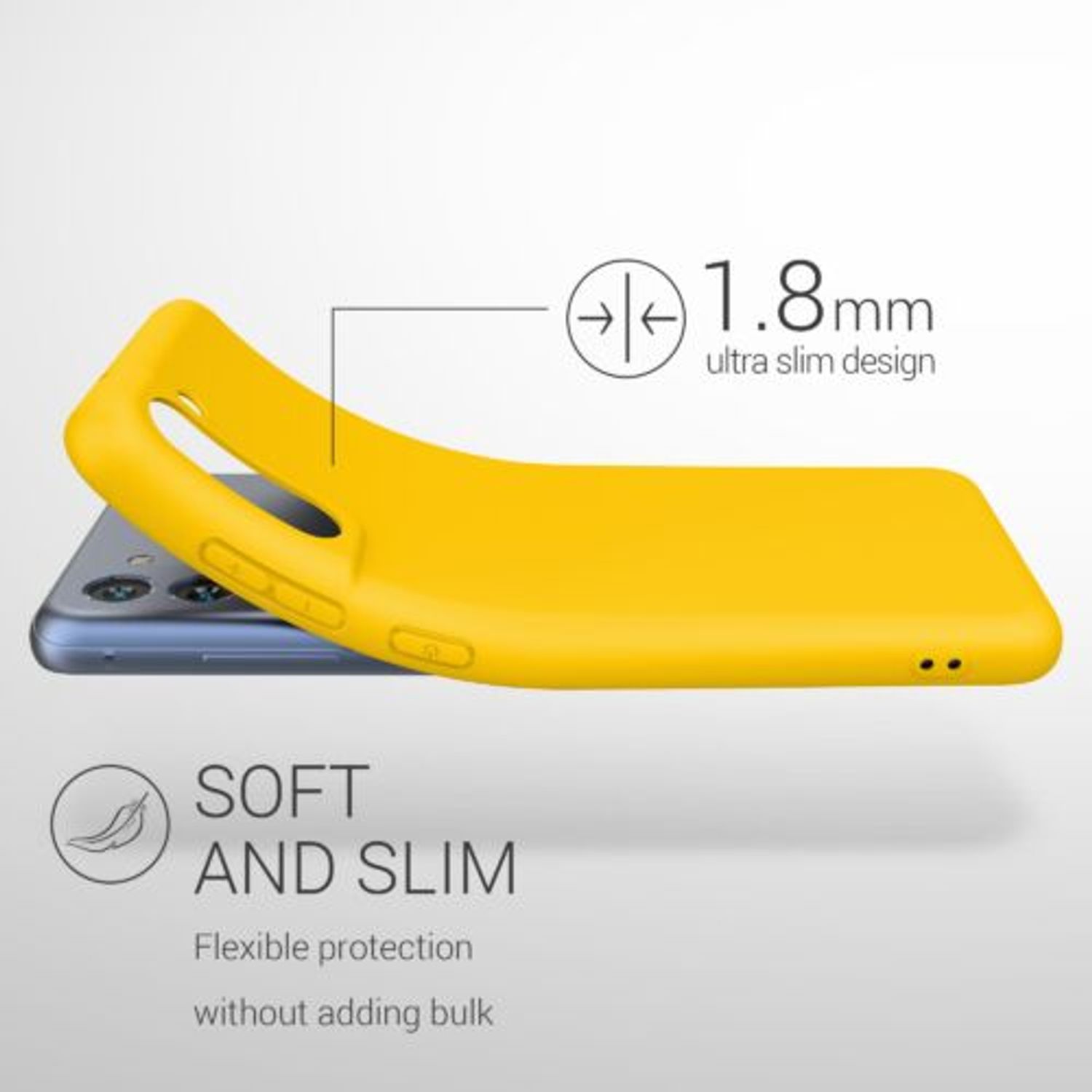 Husa pentru Samsung Galaxy S21 FE, Silicon, Galben, 55484.143 fotografia produsului View 4 L