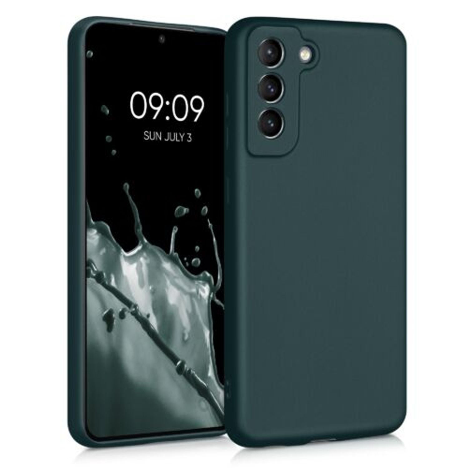 Husa pentru Samsung Galaxy S21 FE, Silicon, Verde, 55485.14 fotografia produsului