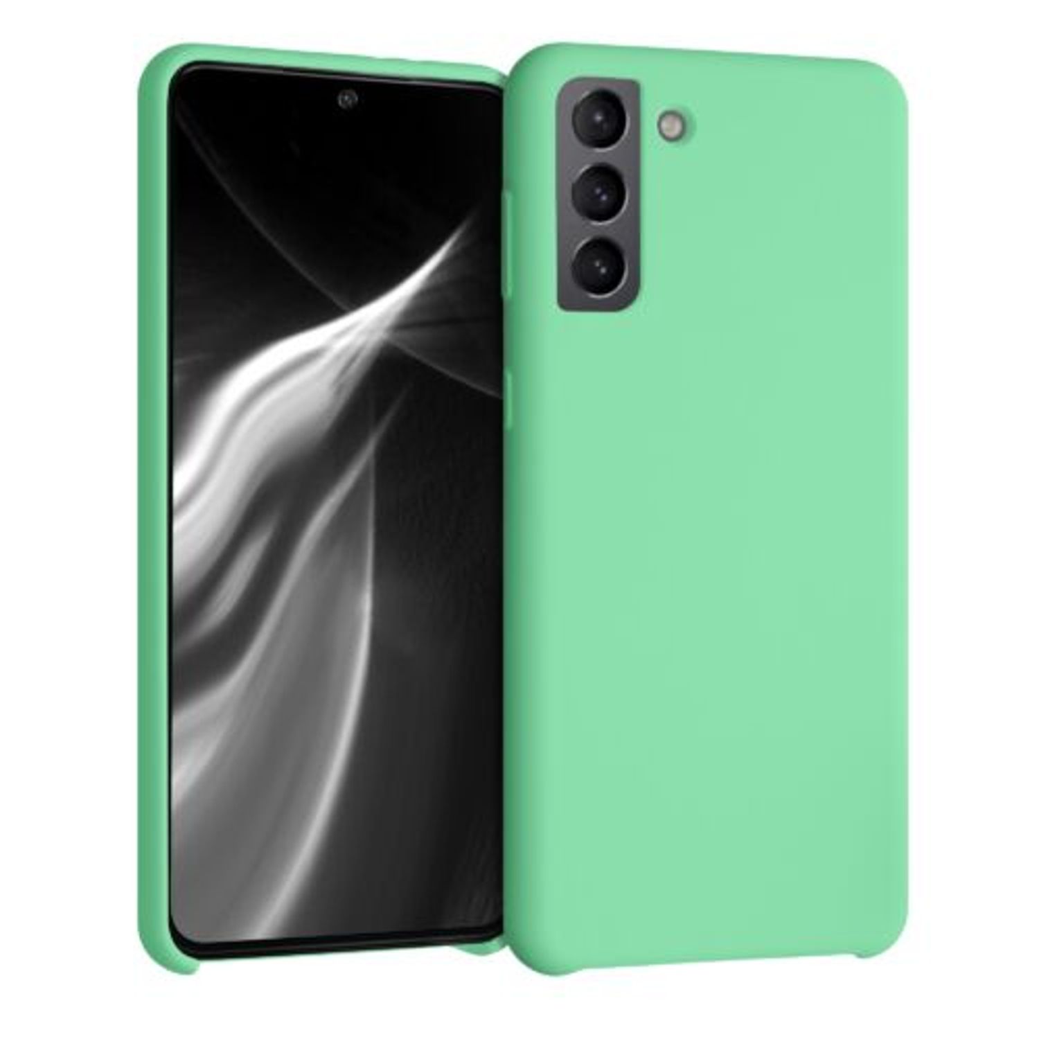 Husa pentru Samsung Galaxy S21 Plus, Silicon, Verde, 54066.147 fotografia produsului