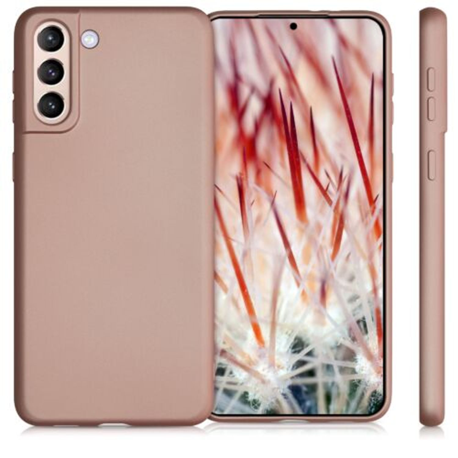 Husa pentru Samsung Galaxy S21 Plus, Silicon, Rose Gold, 54067.31 fotografia produsului View 2 L