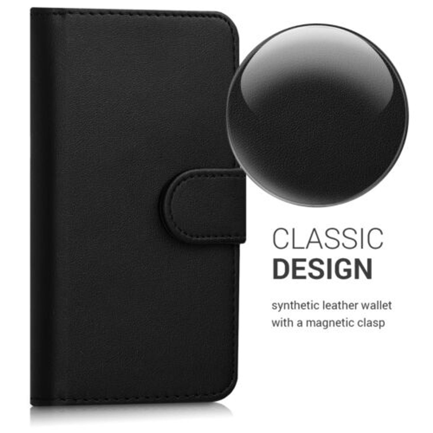 Husa pentru Samsung Galaxy S4 Mini, Piele ecologica, Negru, 14312.01 fotografia produsului View 3 L