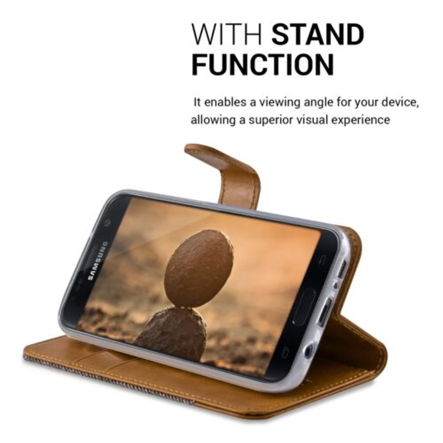 Husa pentru Samsung Galaxy S7, Textil, Gri, 39015.19 fotografia produsului View 6 L
