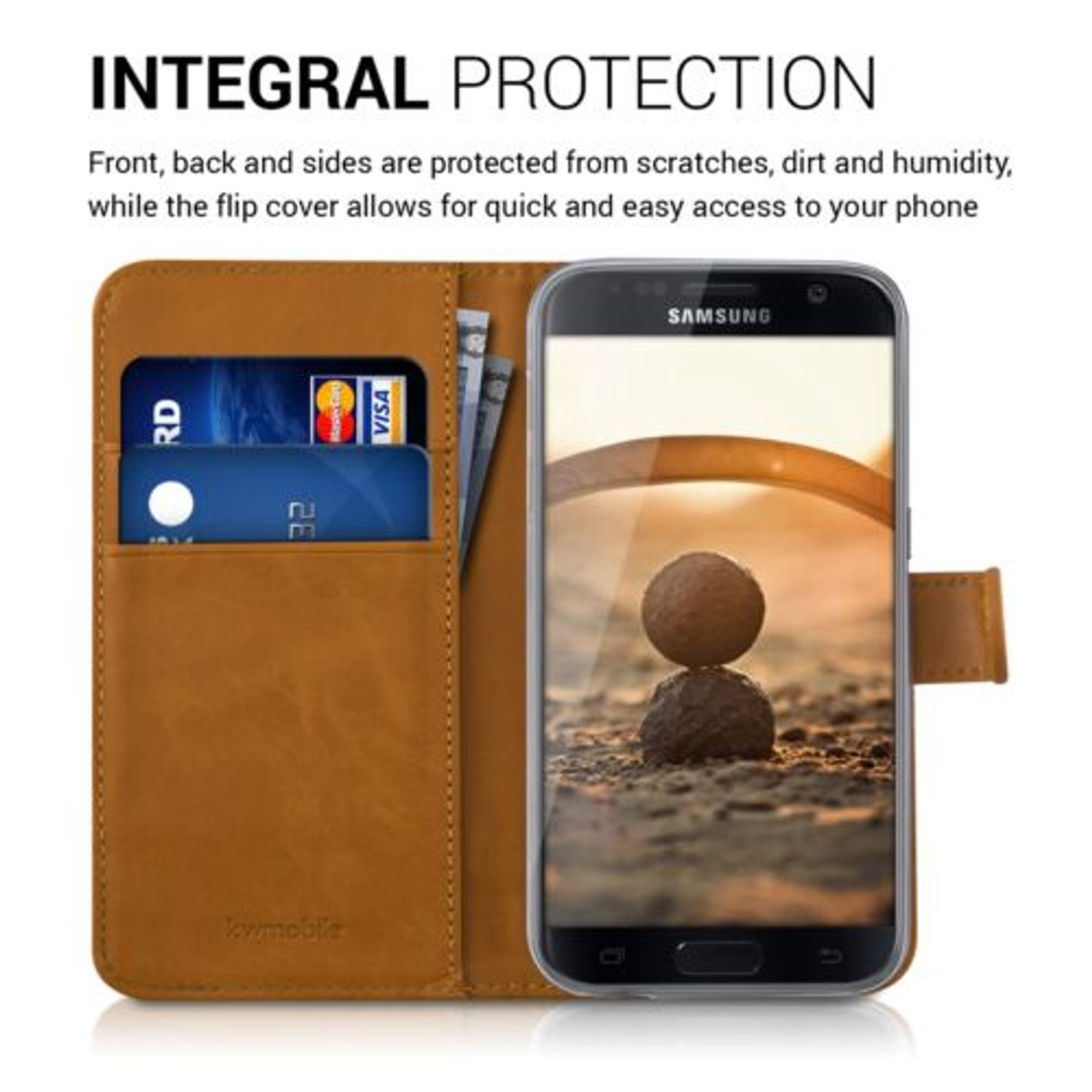 Husa pentru Samsung Galaxy S7, Textil, Gri, 39015.19 fotografia produsului View 5 L