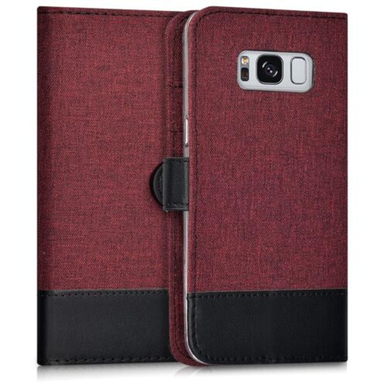 Husa pentru Samsung Galaxy S8, Textil, Rosu, 40984.20 fotografia produsului View 3 L