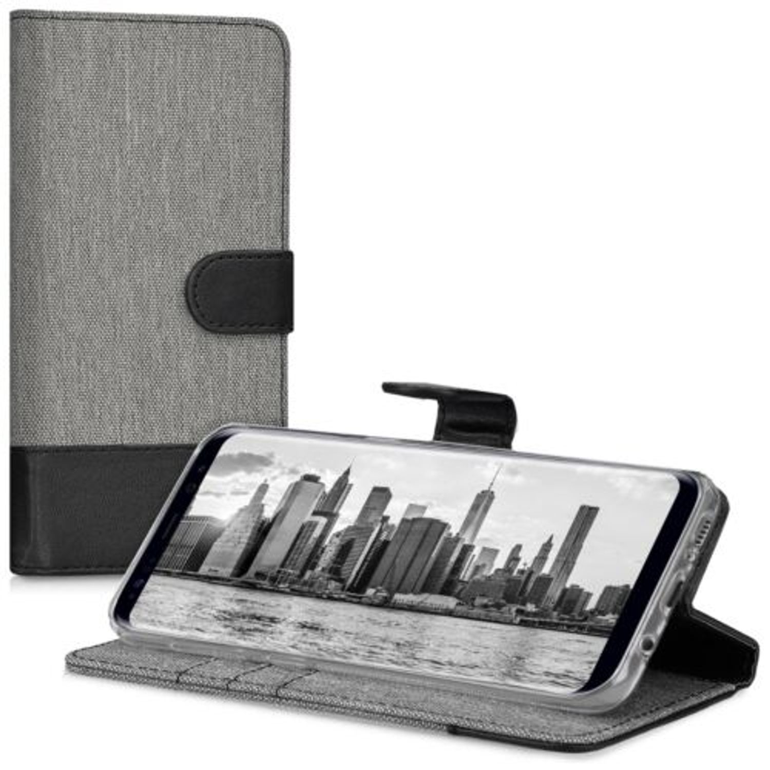 Husa pentru Samsung Galaxy S8, Textil, Gri, 40984.22 fotografia produsului View 2 L