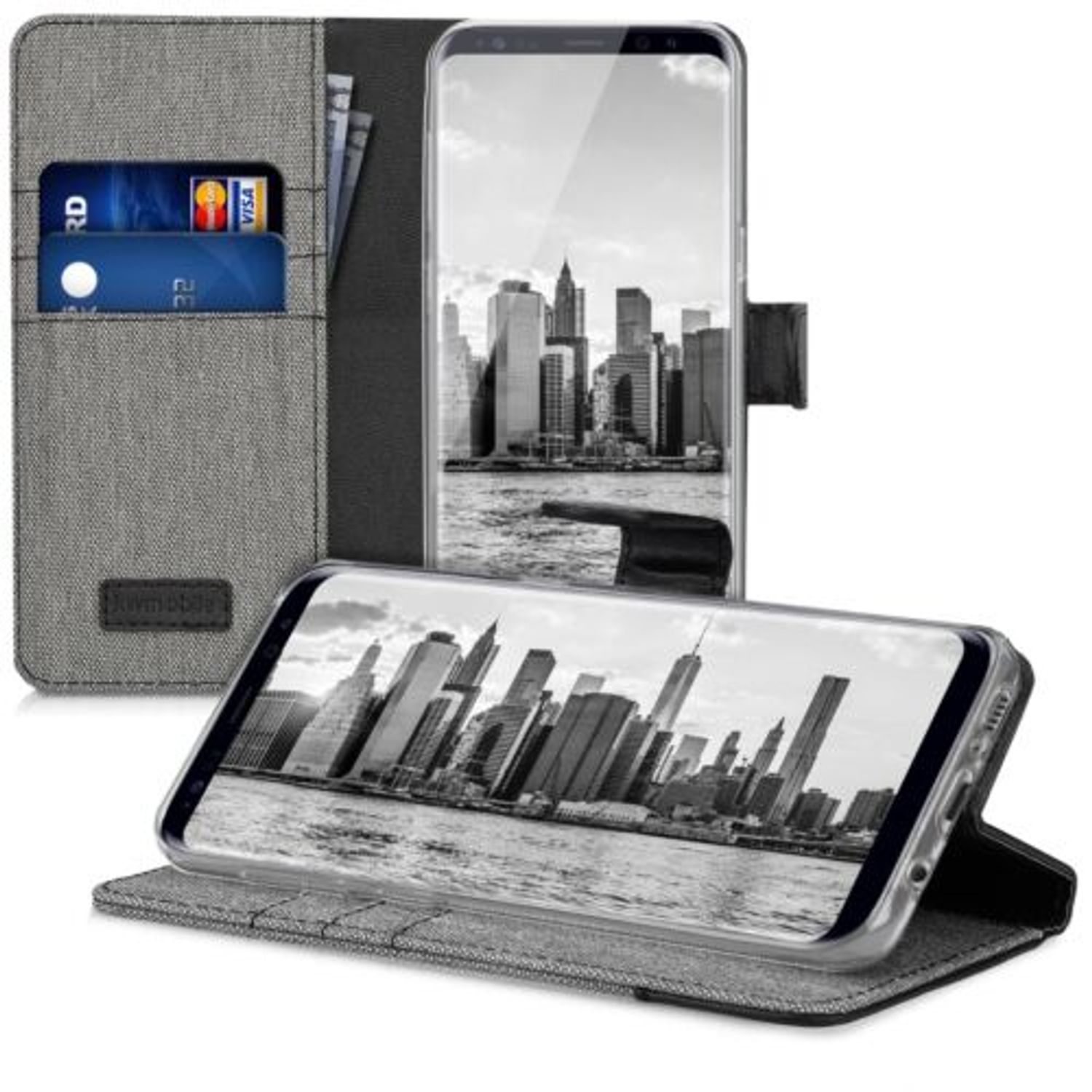 Husa pentru Samsung Galaxy S8, Textil, Gri, 40984.22 fotografia produsului View 4 L