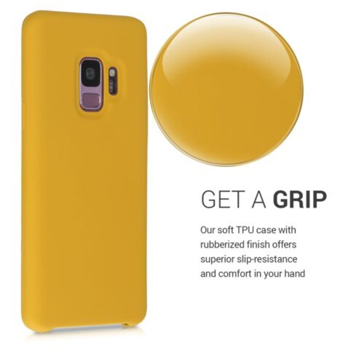 Husa pentru Samsung Galaxy S9, Silicon, Galben, 44182.143 fotografia produsului View 4 L