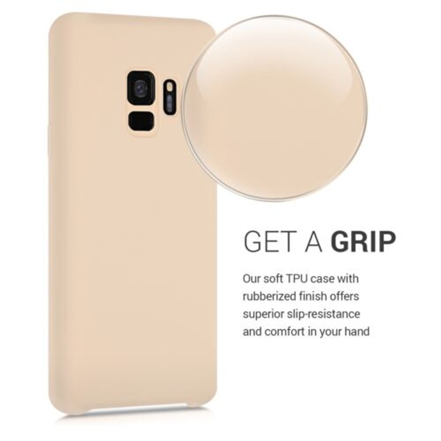 Husa pentru Samsung Galaxy S9, Silicon, Crem, 44182.154 fotografia produsului View 5 L