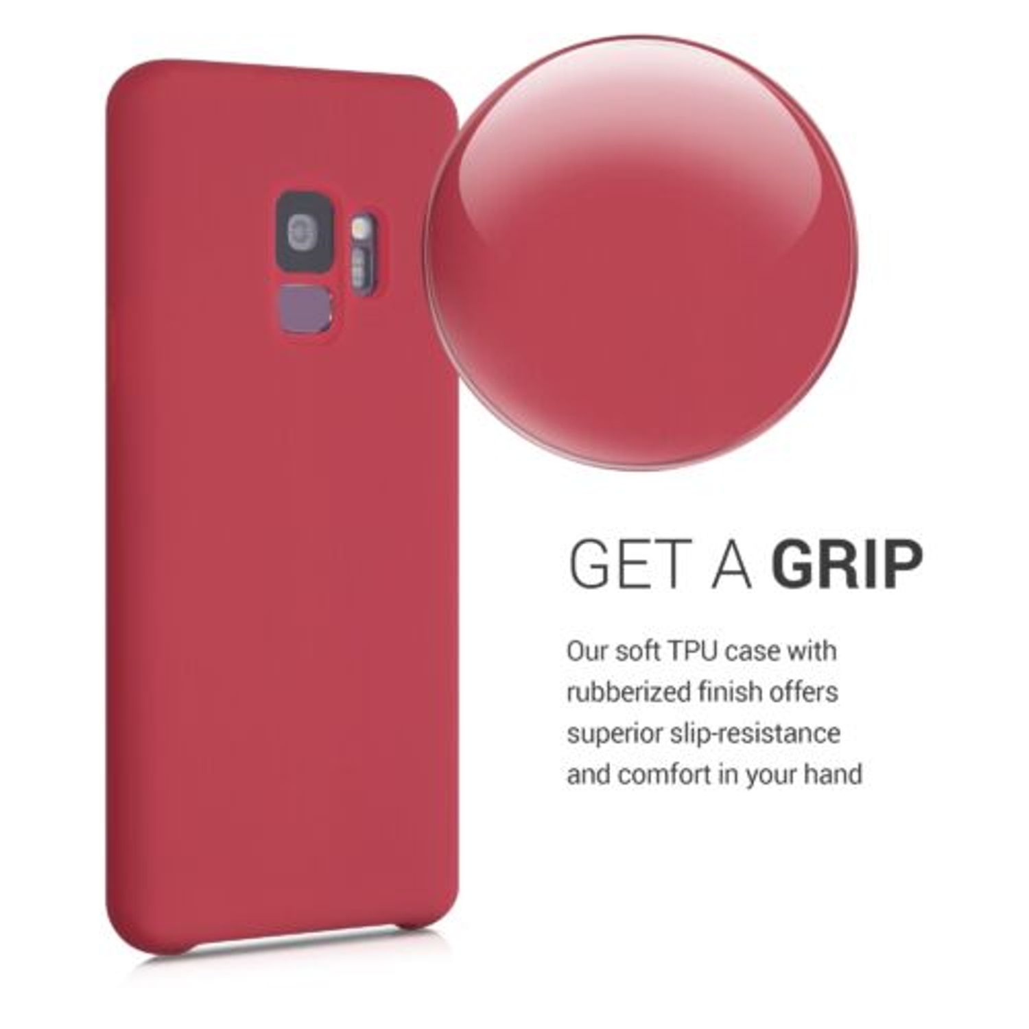 Husa pentru Samsung Galaxy S9, Silicon, Rosu, 44182.208 fotografia produsului View 4 L