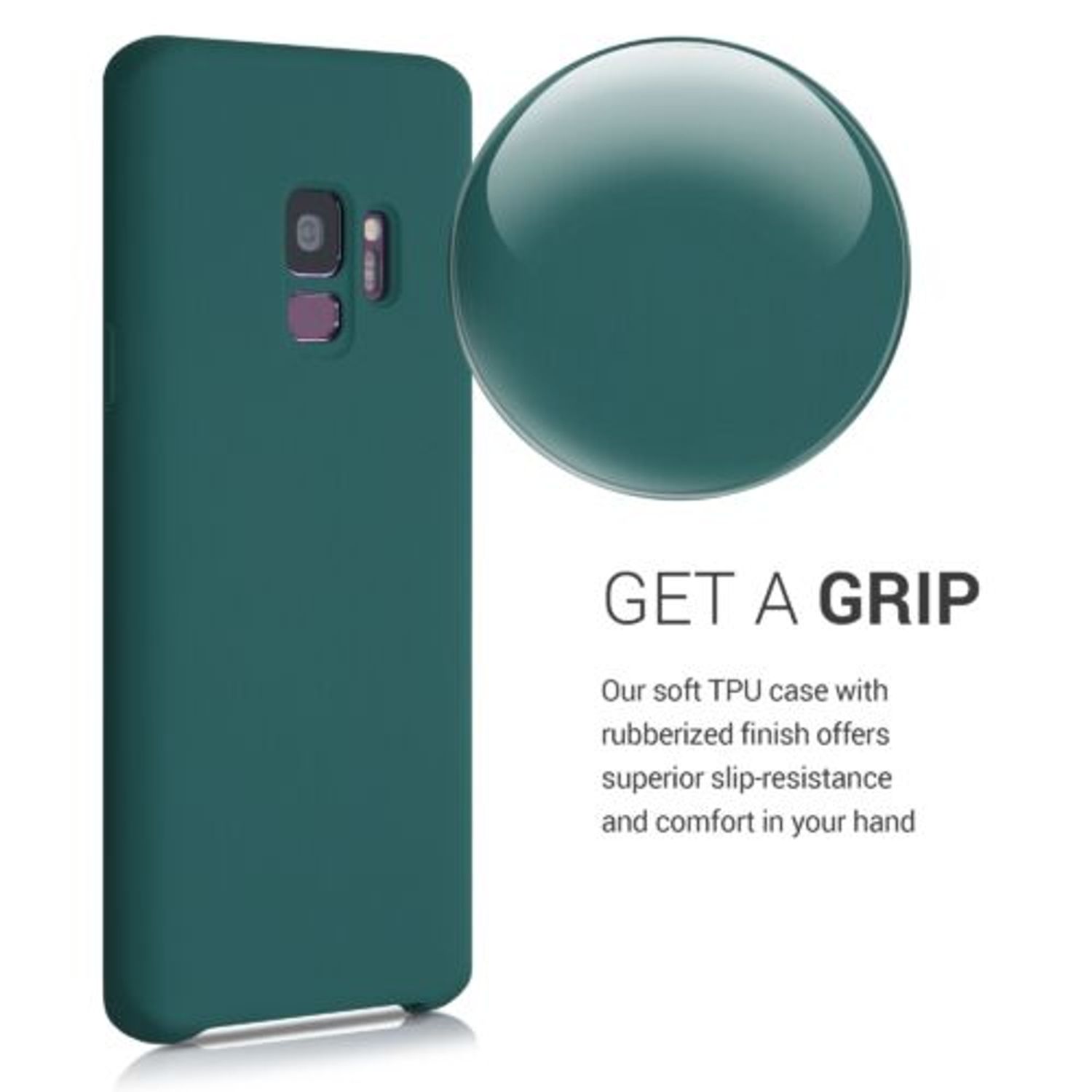 Husa pentru Samsung Galaxy S9, Silicon, Verde, 44182.184 fotografia produsului View 3 L