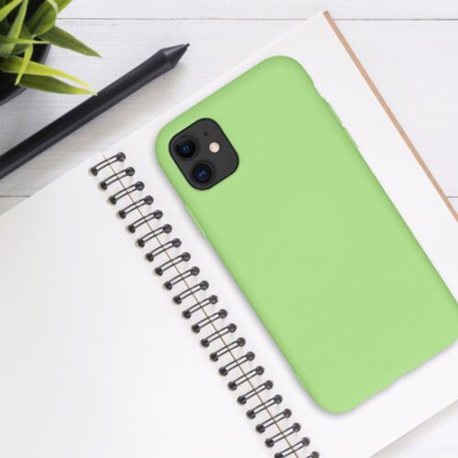 Husa pentru Apple iPhone 11, Silicon, Verde, 50791.214 fotografia produsului View 7 L