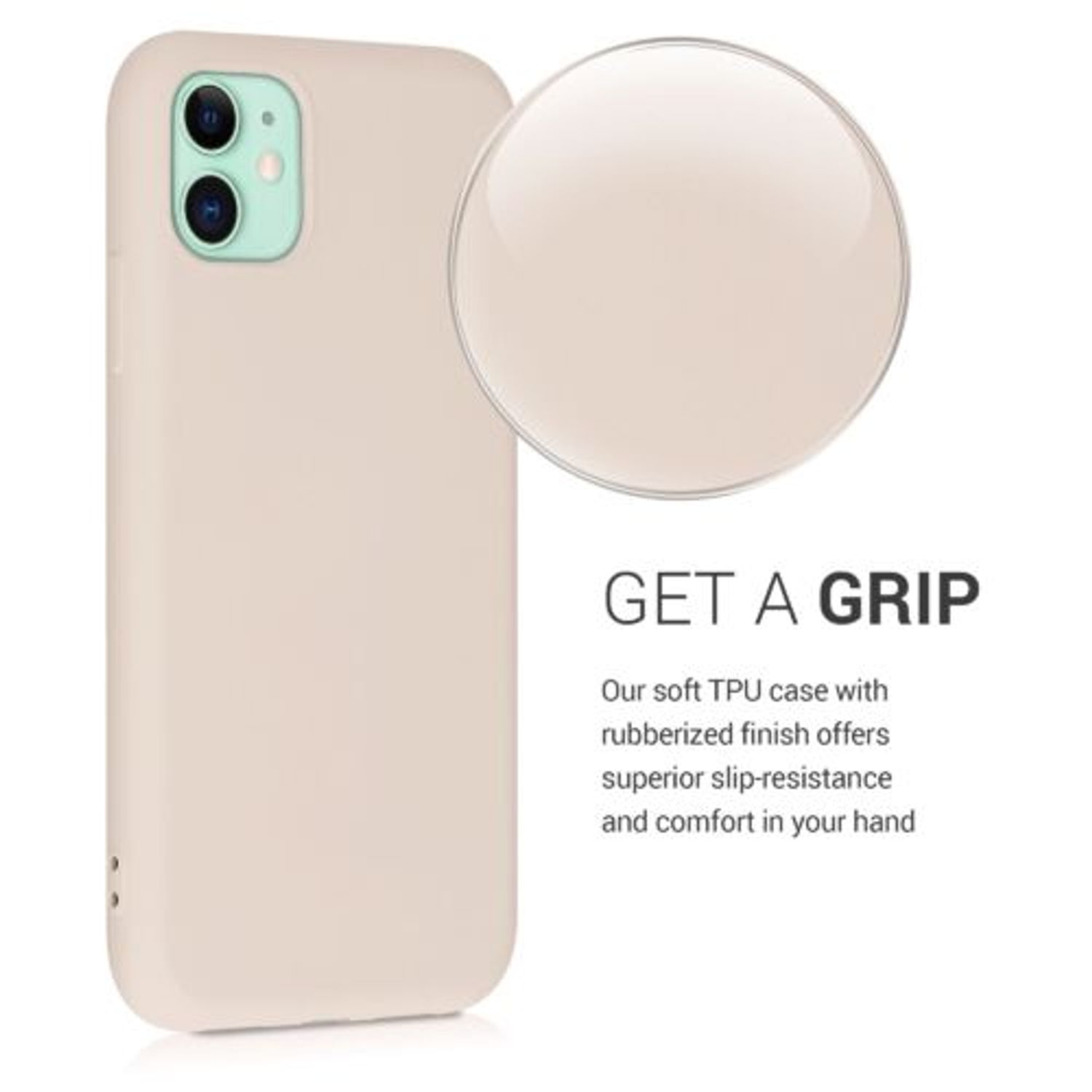 Husa pentru Apple iPhone 11, Silicon, Crem, 50791.154 fotografia produsului View 3 L