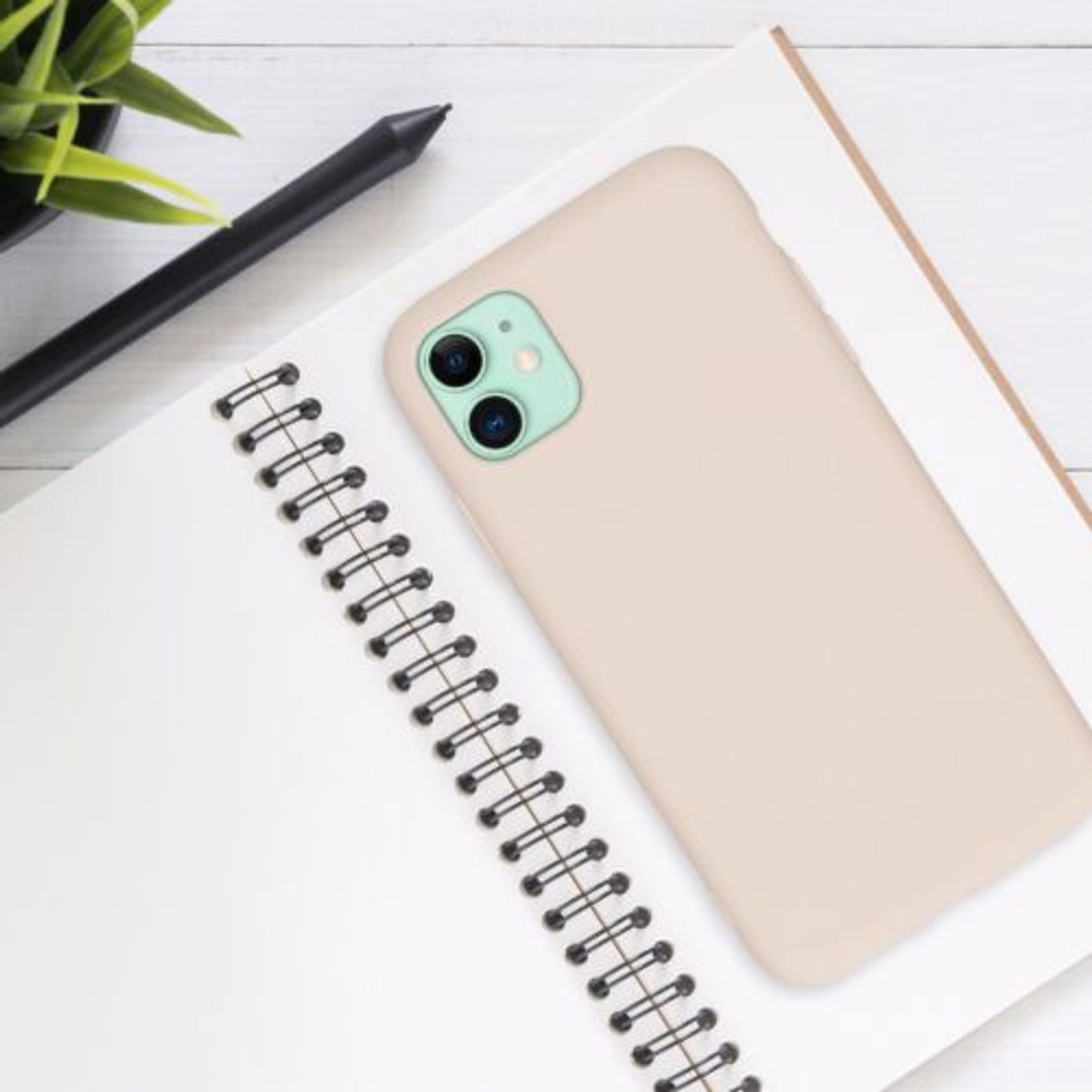Husa pentru Apple iPhone 11, Silicon, Crem, 50791.154 fotografia produsului View 6 L