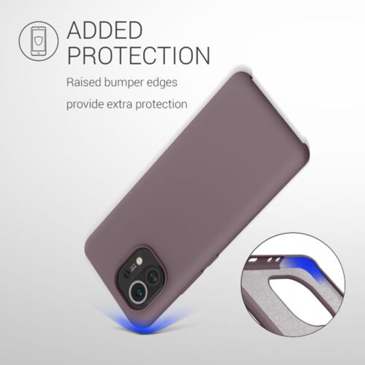 Husa pentru Xiaomi Mi 11, Silicon, Mov, 54379.181 fotografia produsului View 7 L