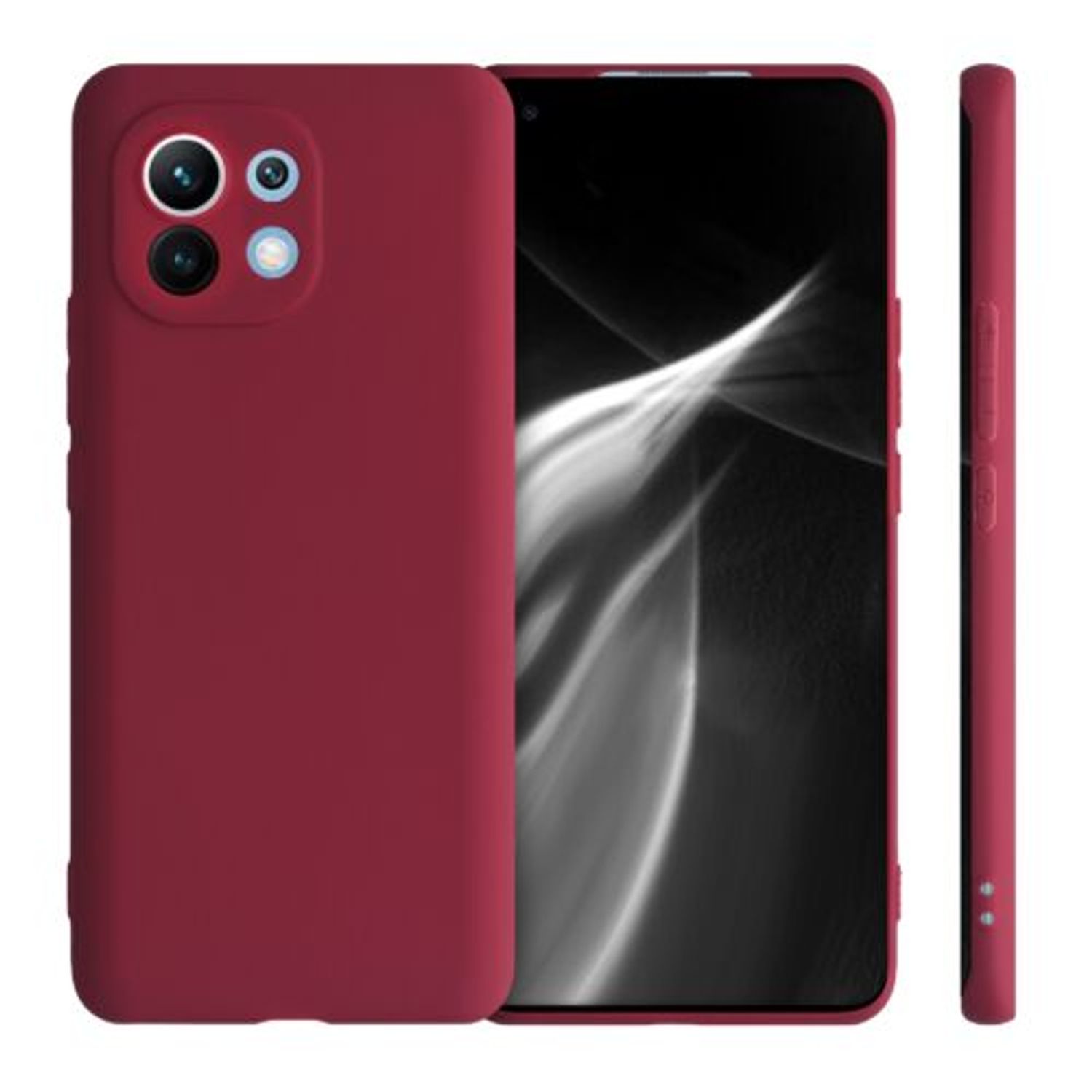 Husa pentru Xiaomi Mi 11, Silicon, Rosu, 54188.209 fotografia produsului View 2 L