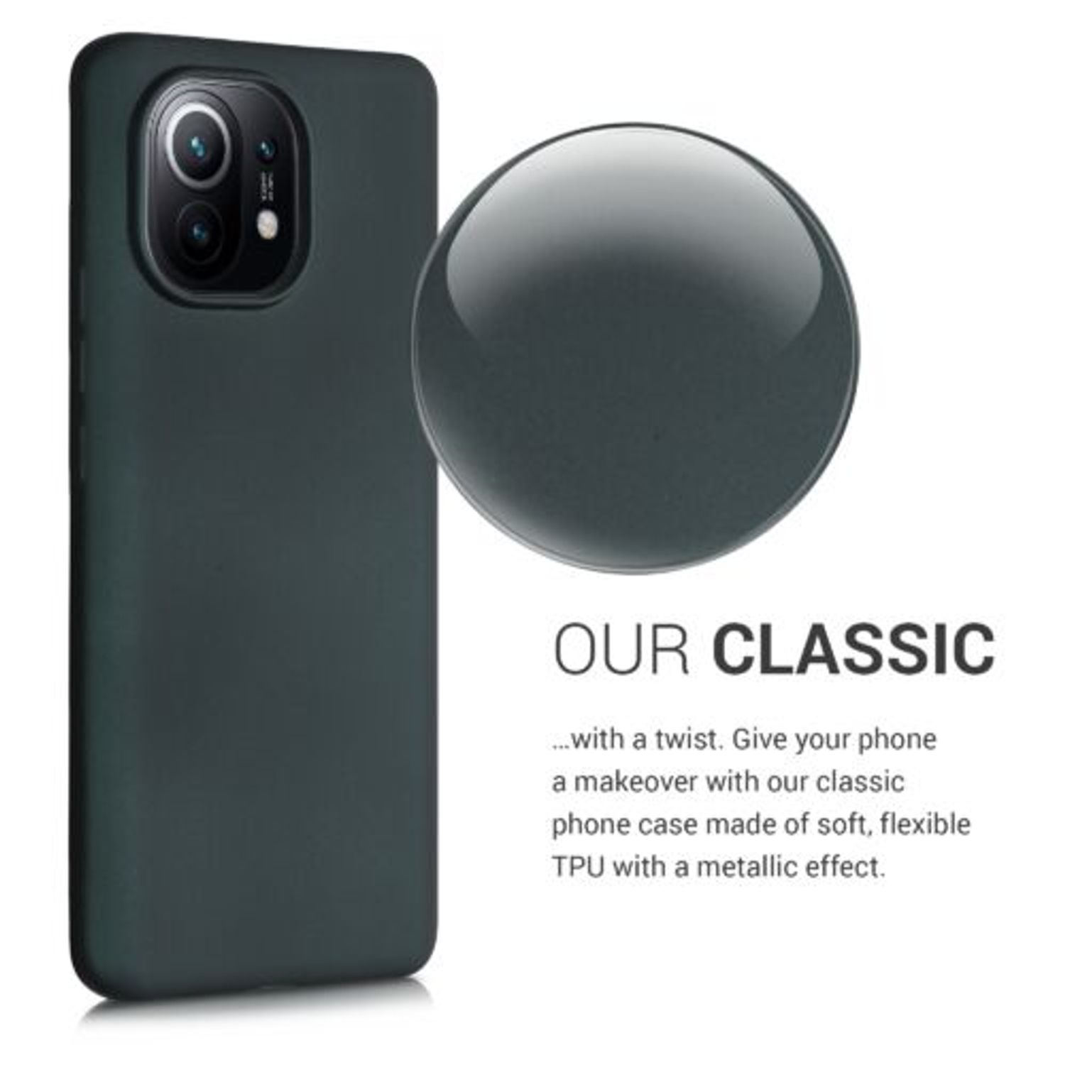 Husa pentru Xiaomi Mi 11, Silicon, Verde, 54189.14 fotografia produsului View 4 L