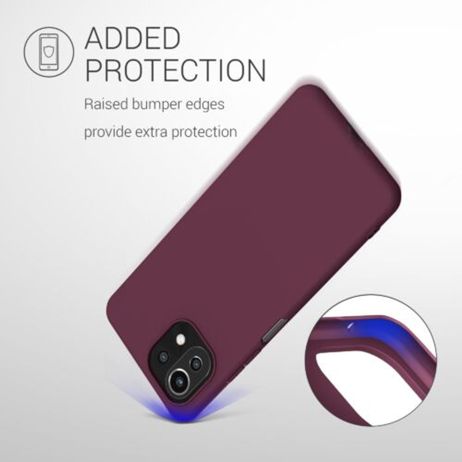 Husa pentru Xiaomi Mi 11 Lite 5G, Silicon, Violet, 54726.187 fotografia produsului View 7 L
