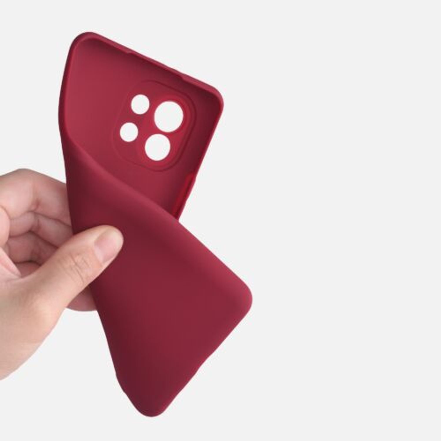 Husa pentru Xiaomi Mi 11, Silicon, Rosu, 54188.209 fotografia produsului View 8 L