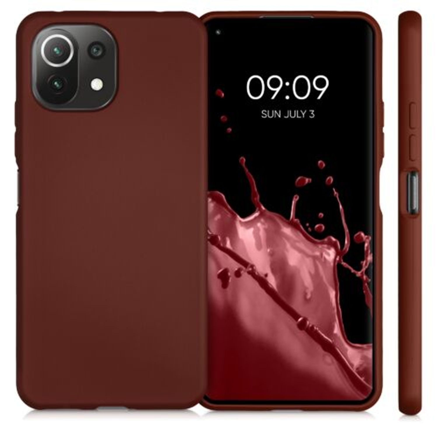 Husa pentru Xiaomi Mi 11 Lite 5G, Silicon, Rosu, 54727.178 fotografia produsului View 2 L