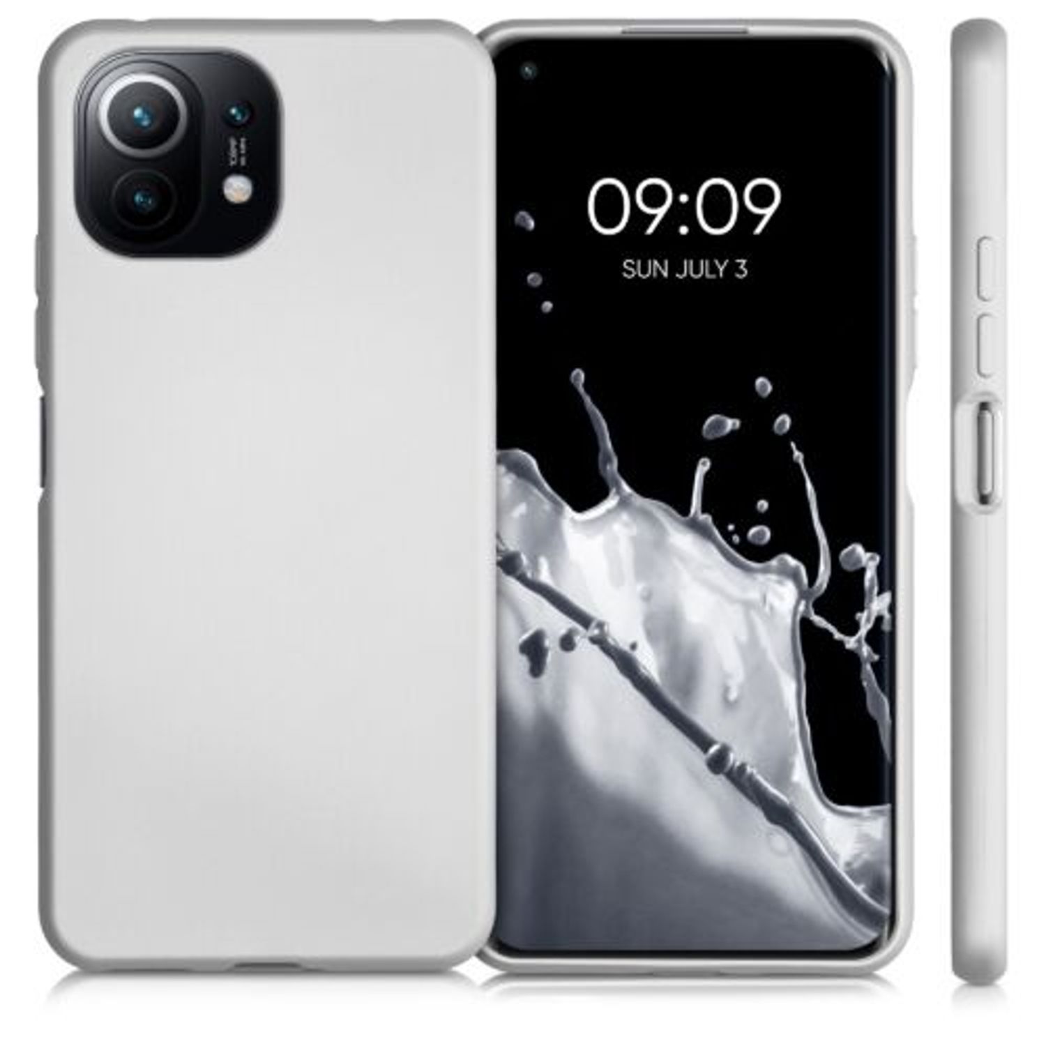 Husa pentru Xiaomi Mi 11 Lite 5G, Silicon, Silver, 54727.67 fotografia produsului View 2 L